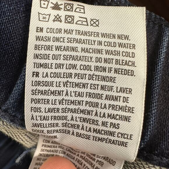 American Eagle Jogger Pants SZ 0 Short Blue Soft Stretch Denim High-Rise Jeans - Picture 7 of 11